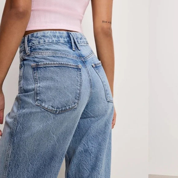 Good American Good Skate Wide Jeans Size 12 - Picture 5 of 6